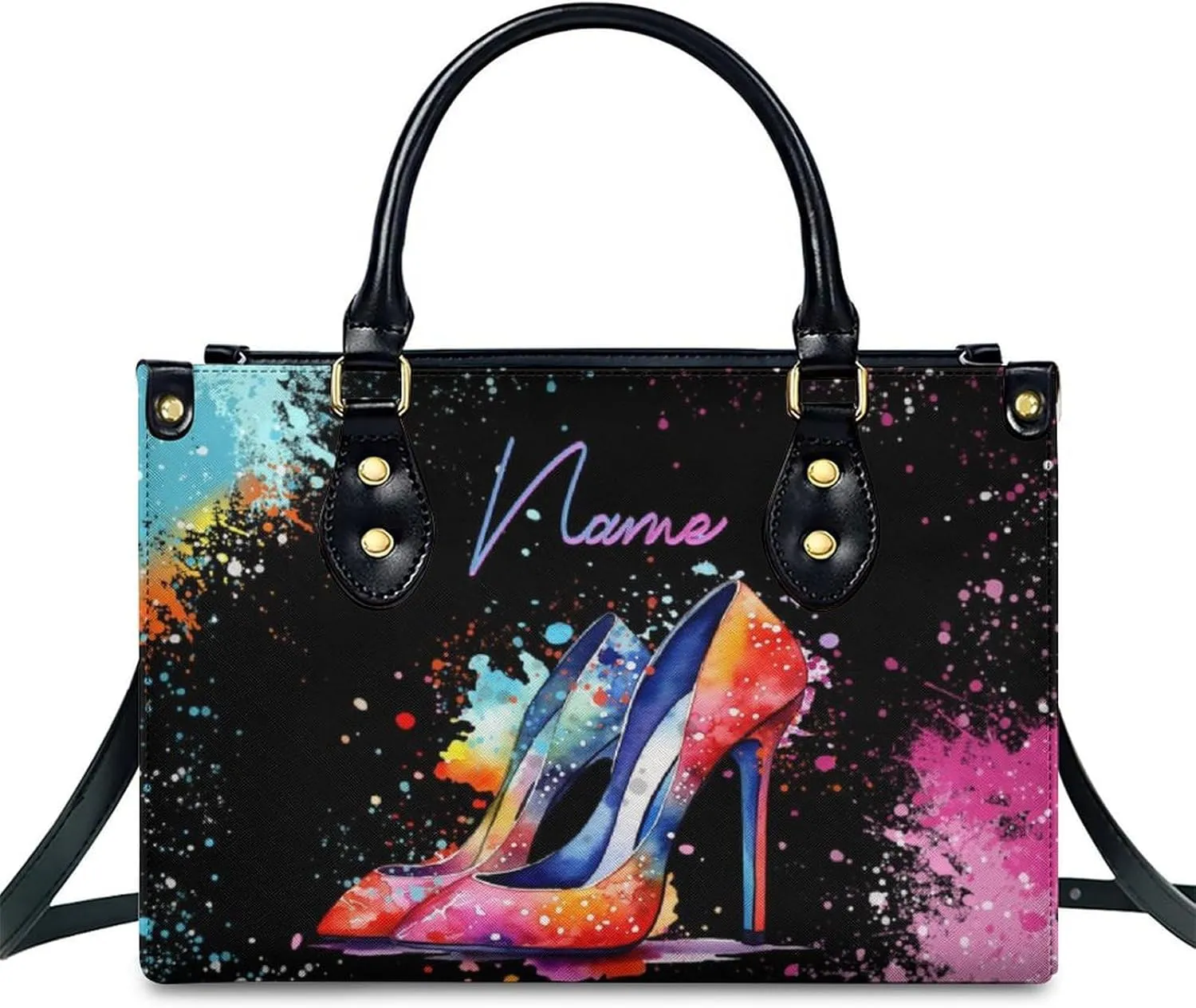 Personalized Leather Handbags for Women - Fashion Casual Shoulder Tote Bag - Gifts for Women Mom Grandma