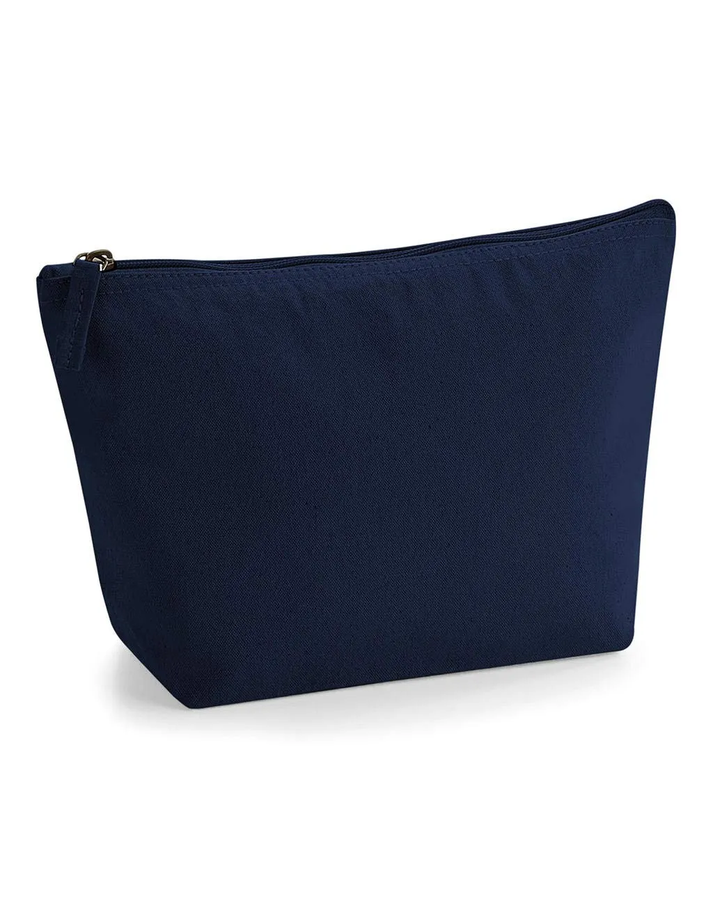 Personalized Name Initials Make Up Accessory Bag in Navy Colour Glitter or Flock Texture Print - Red Flock - L Navy
