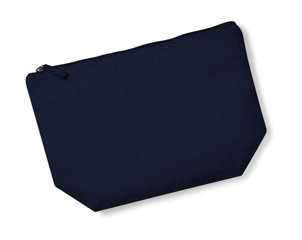Personalized Name Initials Make Up Accessory Bag in Navy Colour Glitter or Flock Texture Print - Red Flock - L Navy