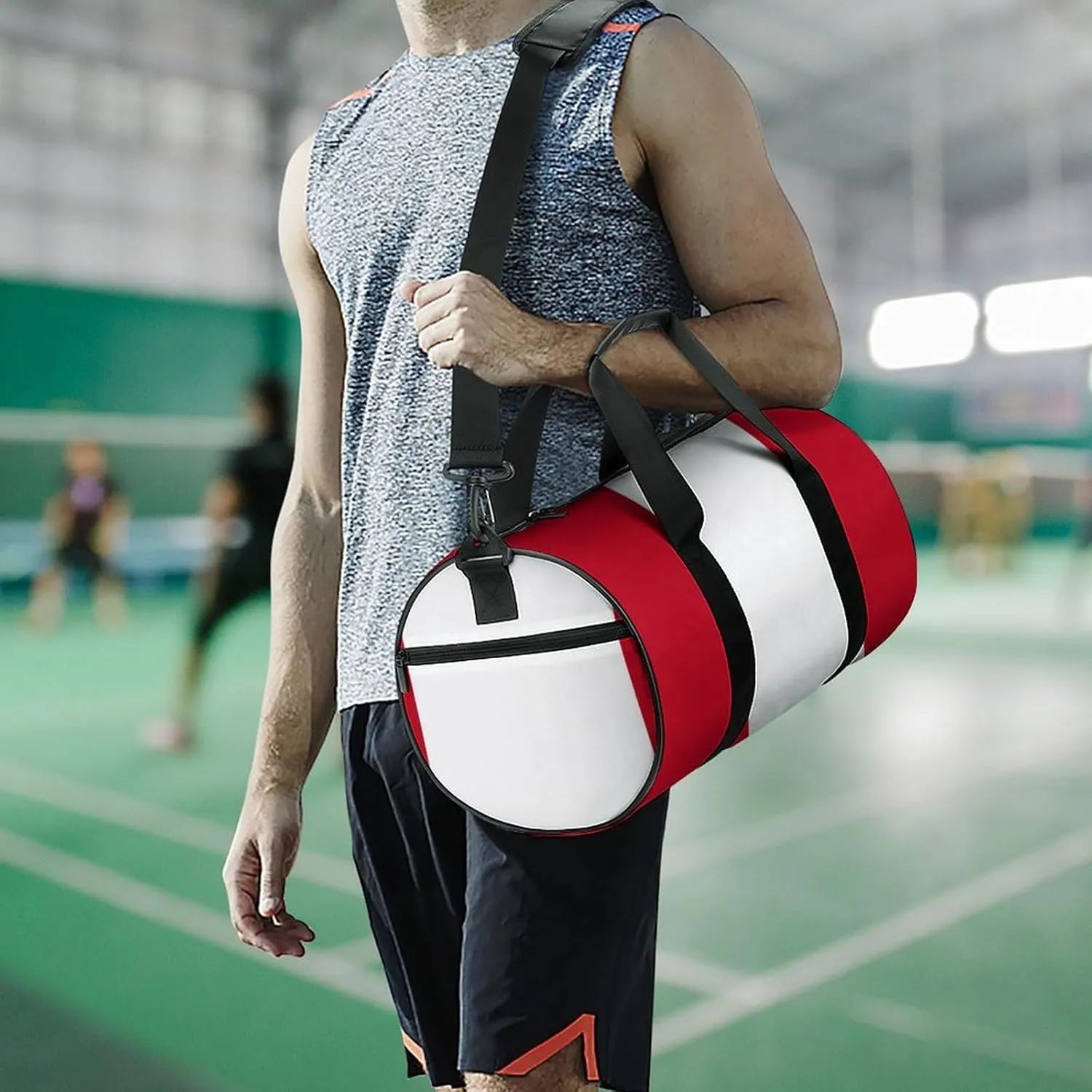 Peru Flag Gym Duffel for Men Women Dry Wet Separation Sports Weekender Tote