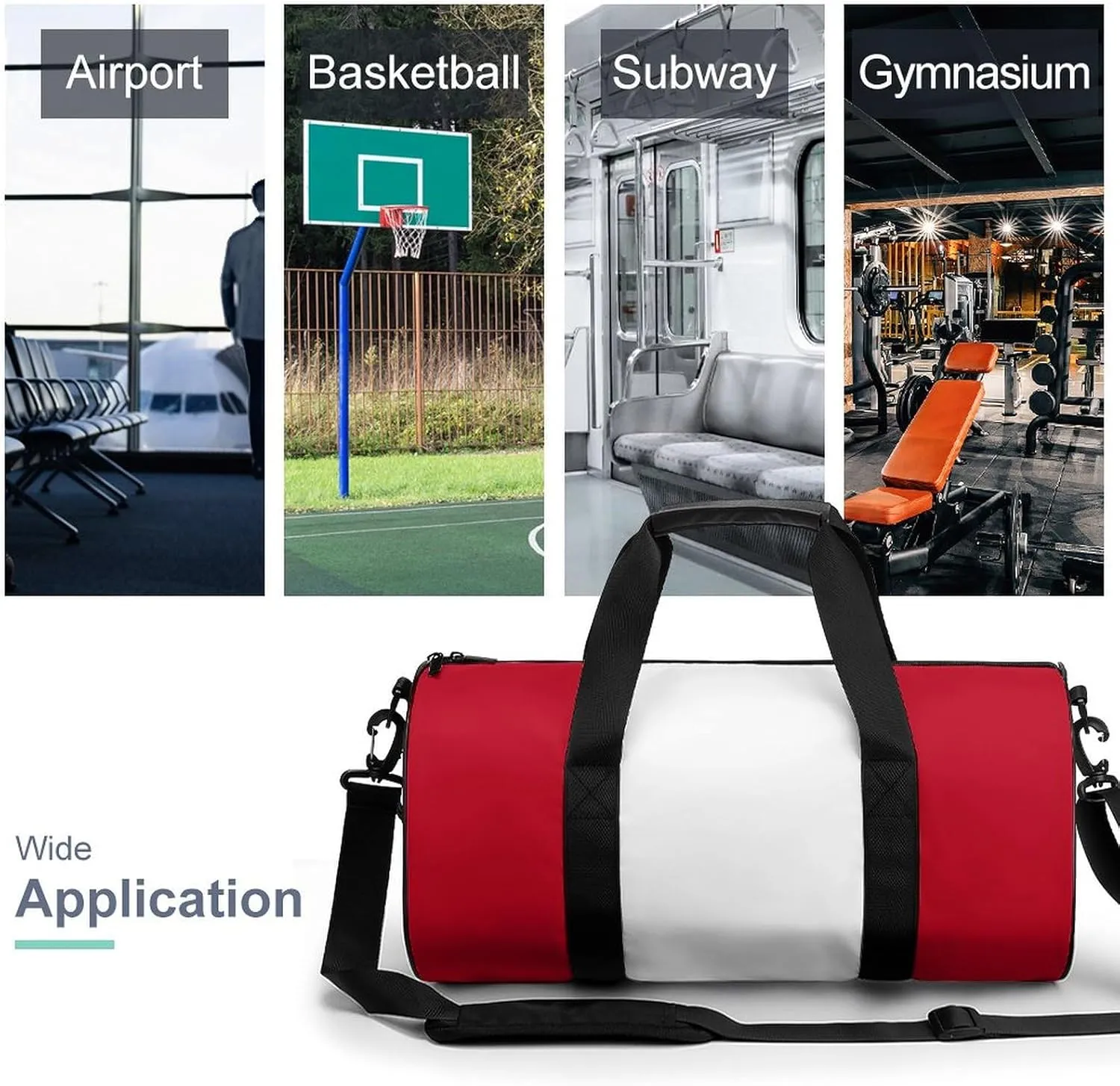 Peru Flag Gym Duffel for Men Women Dry Wet Separation Sports Weekender Tote