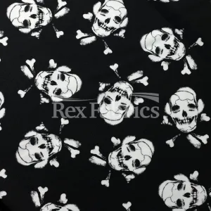 Pirates Flag - black skull Nylon Spandex fabric