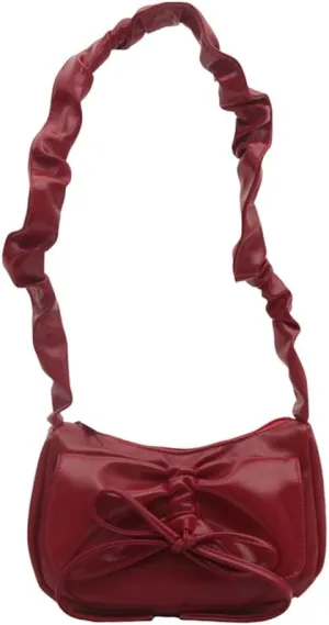 Pleated Ruched Shoulder Handbag