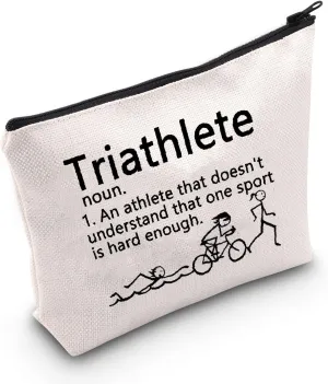 POFULL Triathlon Lovers Gift Triathlete Definition Cosmetic Bag (Triathlete Cosmetic Bag)