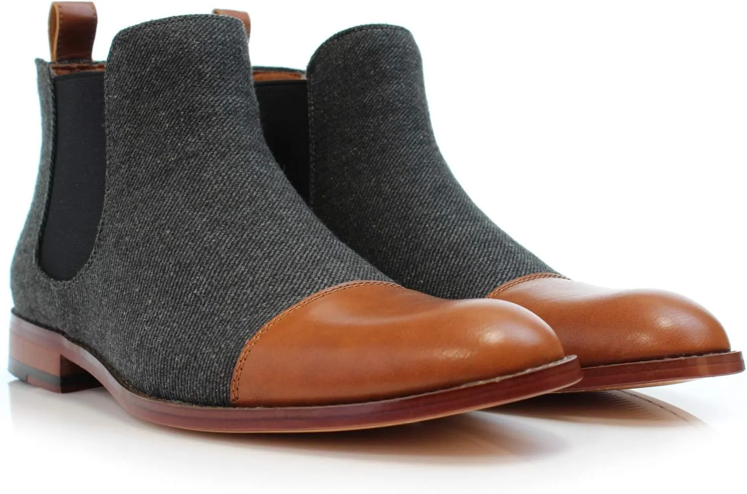 Polar Fox Barrett MPX806058 Memory Foam Classic Vegan Leather Chelsea Business Casual Chukka Boots