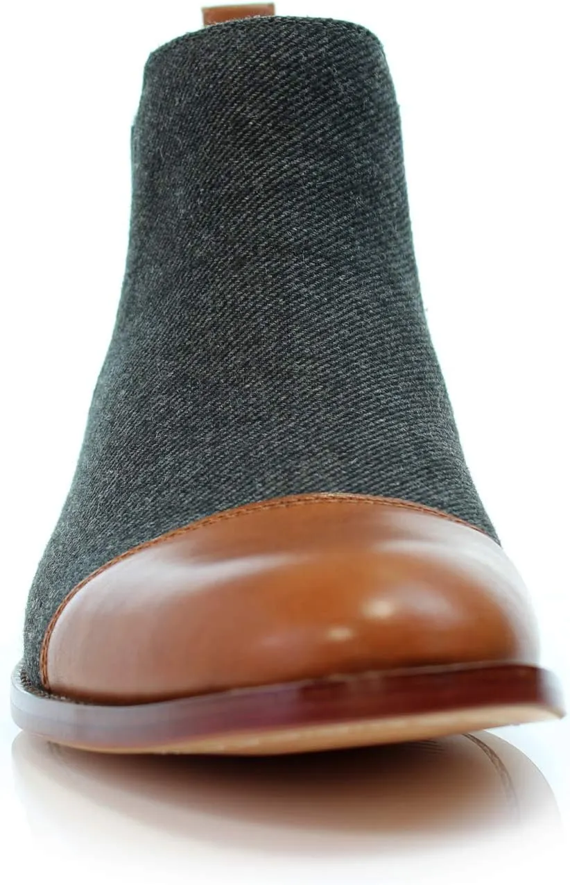 Polar Fox Barrett MPX806058 Memory Foam Classic Vegan Leather Chelsea Business Casual Chukka Boots