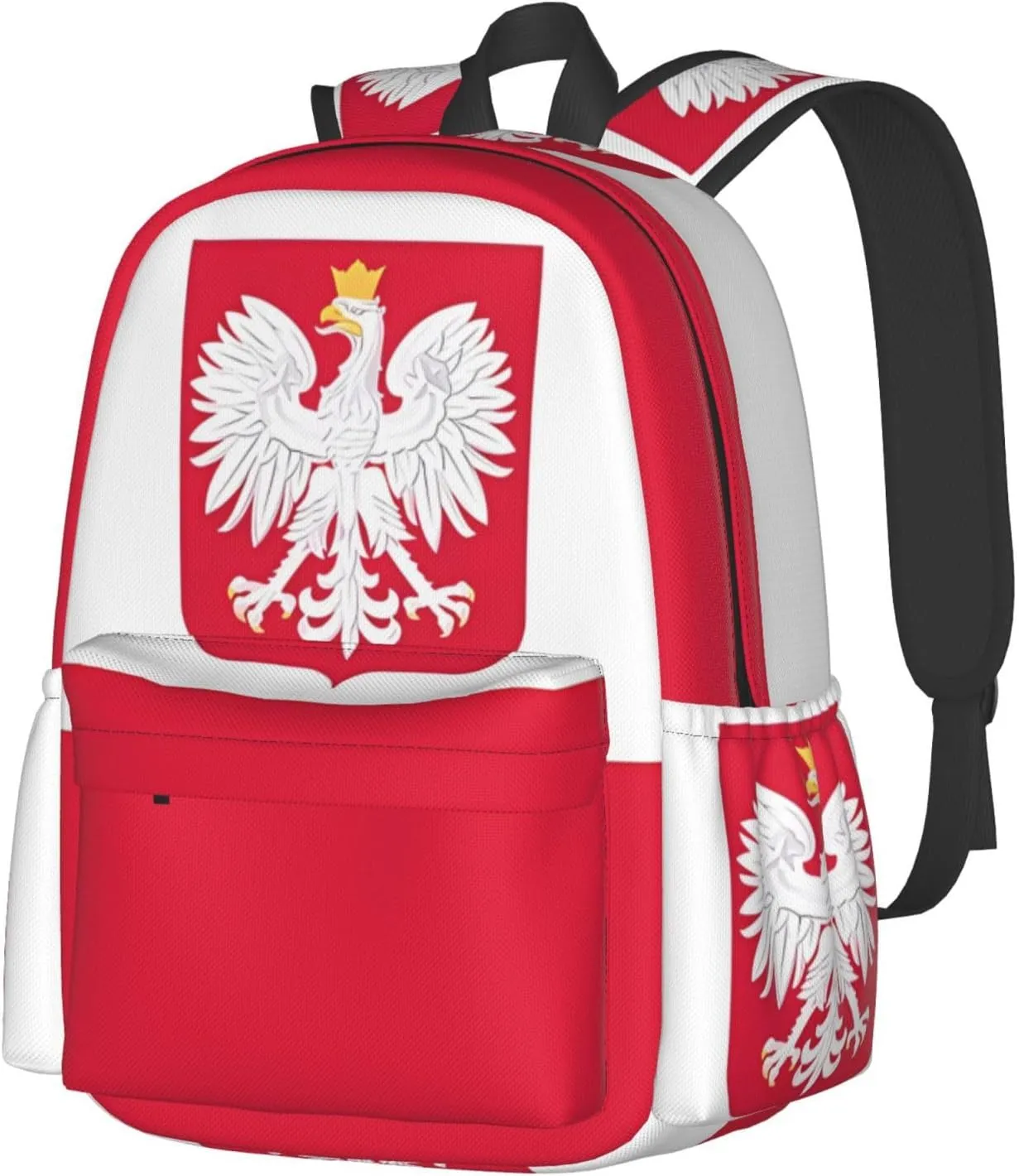 Polish Flag Poland Polska Eagle Laptop Backpack Work Travel Backpacks Business Rucksack Casual Outdoor Daypack with Adjustable Strap Bags for Sports Office Gym Hiking