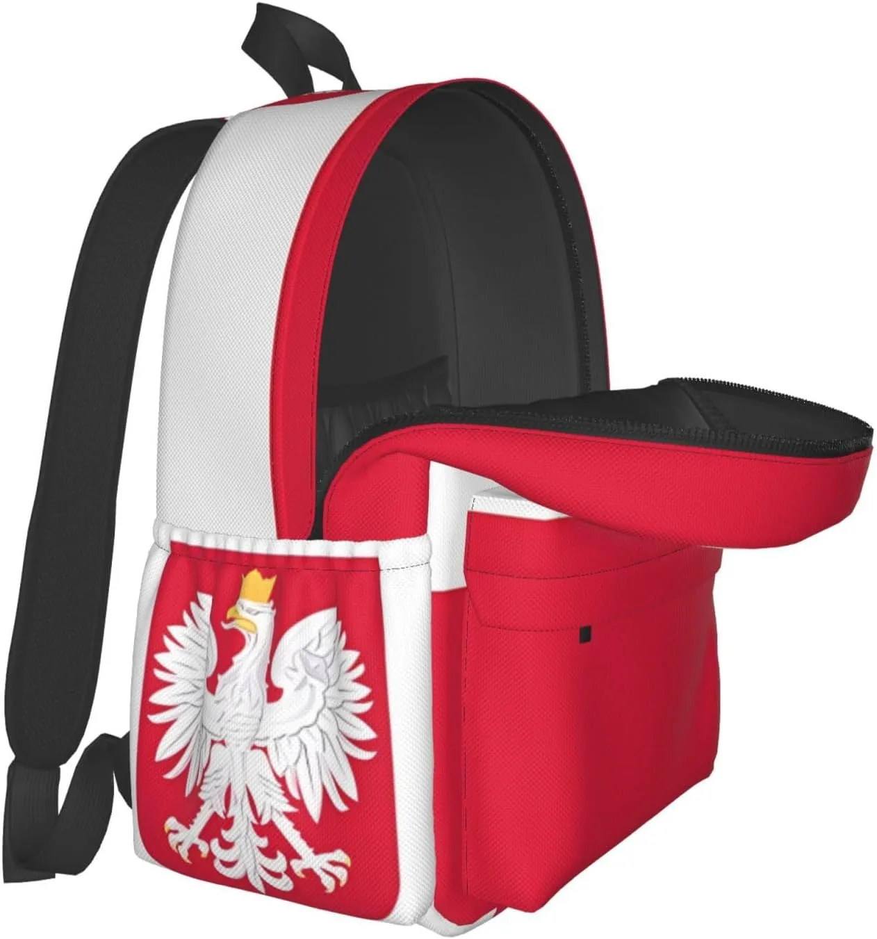 Polish Flag Poland Polska Eagle Laptop Backpack Work Travel Backpacks Business Rucksack Casual Outdoor Daypack with Adjustable Strap Bags for Sports Office Gym Hiking