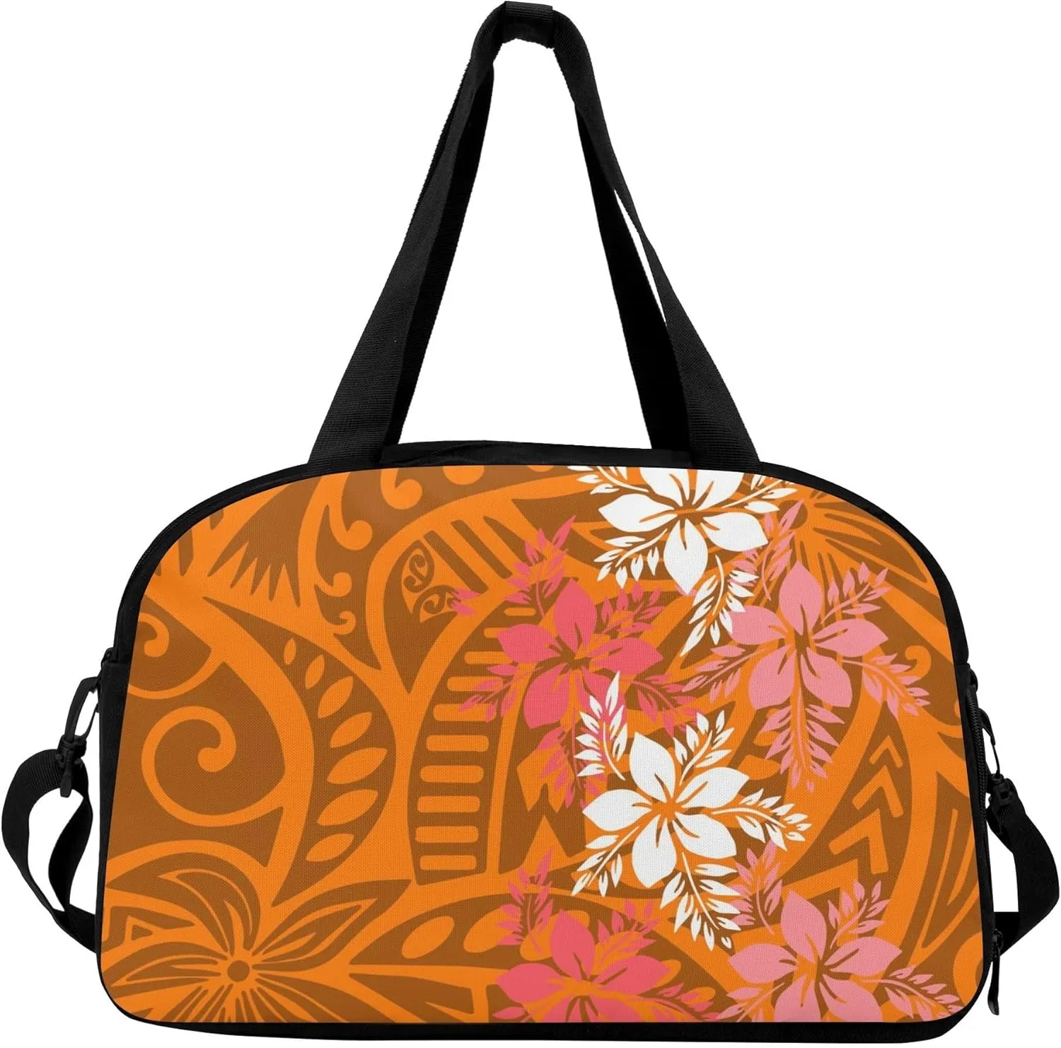 Polynesian Vacation Travel Portable Tote Large Capacity Storage Bag Samoa Hawaiian Islands Custom Tote Pattern