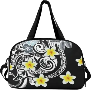Polynesian Vacation Travel Portable Tote Large Capacity Storage Bag Samoa Hawaiian Islands Custom Tote Pattern
