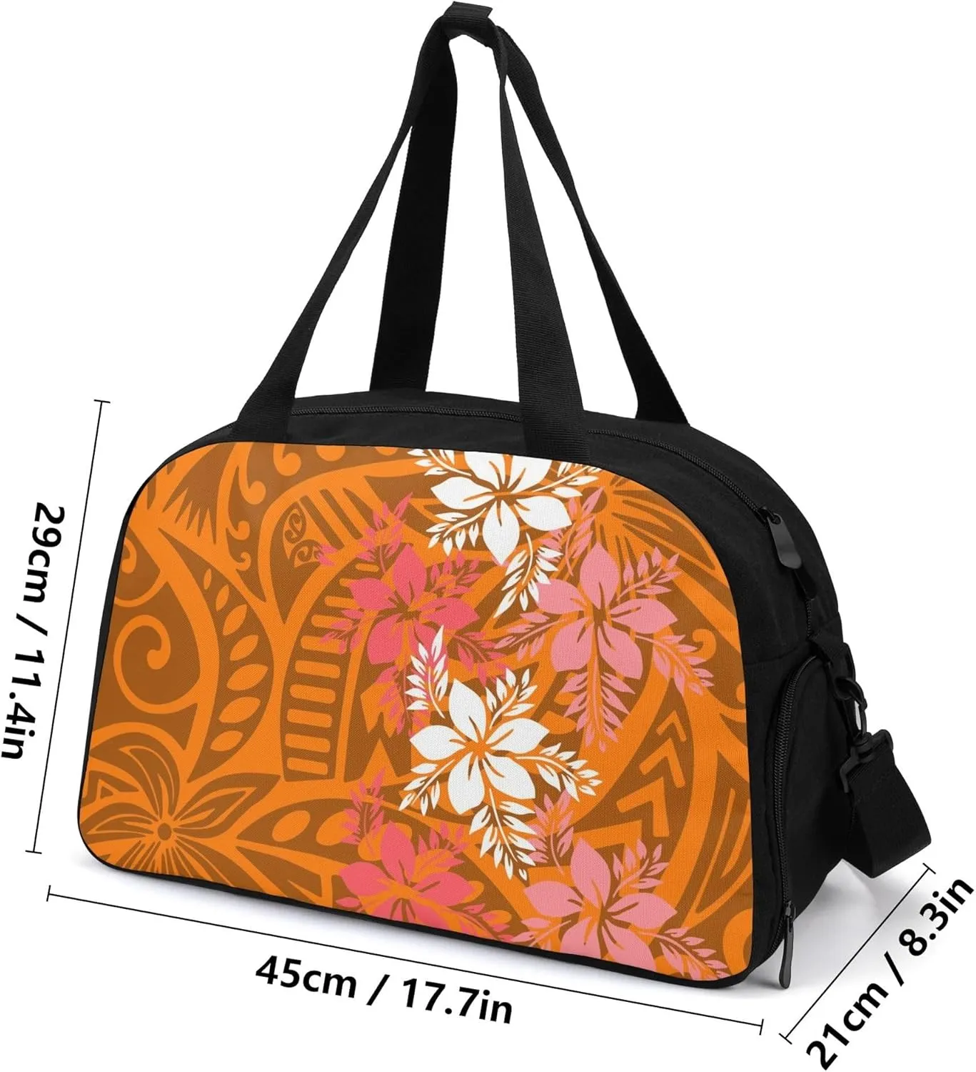 Polynesian Vacation Travel Portable Tote Large Capacity Storage Bag Samoa Hawaiian Islands Custom Tote Pattern