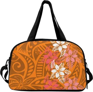 Polynesian Vacation Travel Portable Tote Large Capacity Storage Bag Samoa Hawaiian Islands Custom Tote Pattern