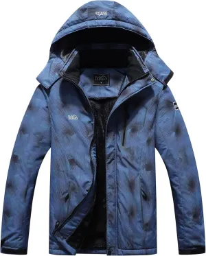 Pooluly Men's Ski Jacket Warm Winter Waterproof Windbreaker Hooded Raincoat Snowboarding Jackets