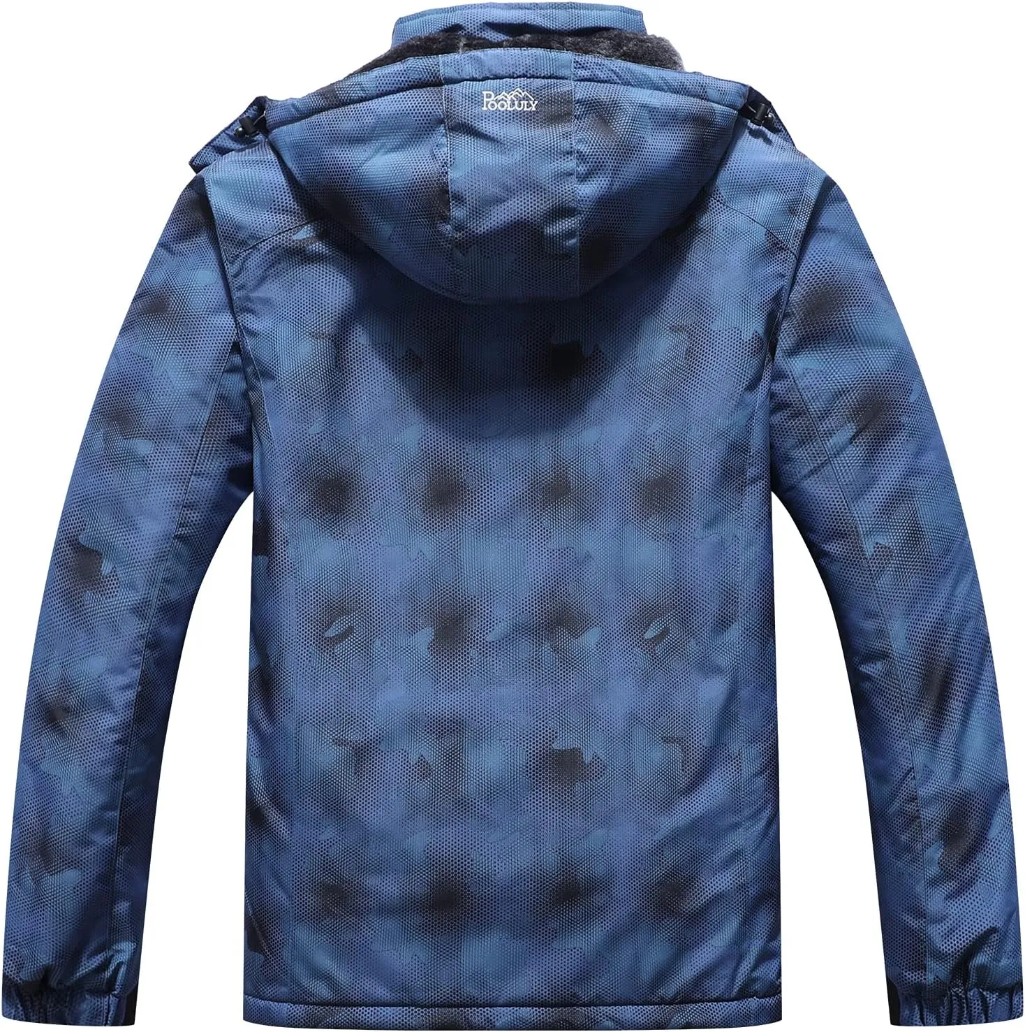 Pooluly Men's Ski Jacket Warm Winter Waterproof Windbreaker Hooded Raincoat Snowboarding Jackets
