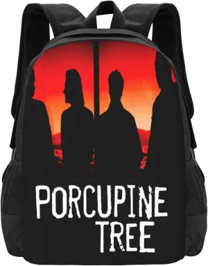 Porcupine Rock Tree Band Backpack Large Capacity Backpacks Minimalist Leisure Travel Daypack 12.5X5.5X16.5 inch