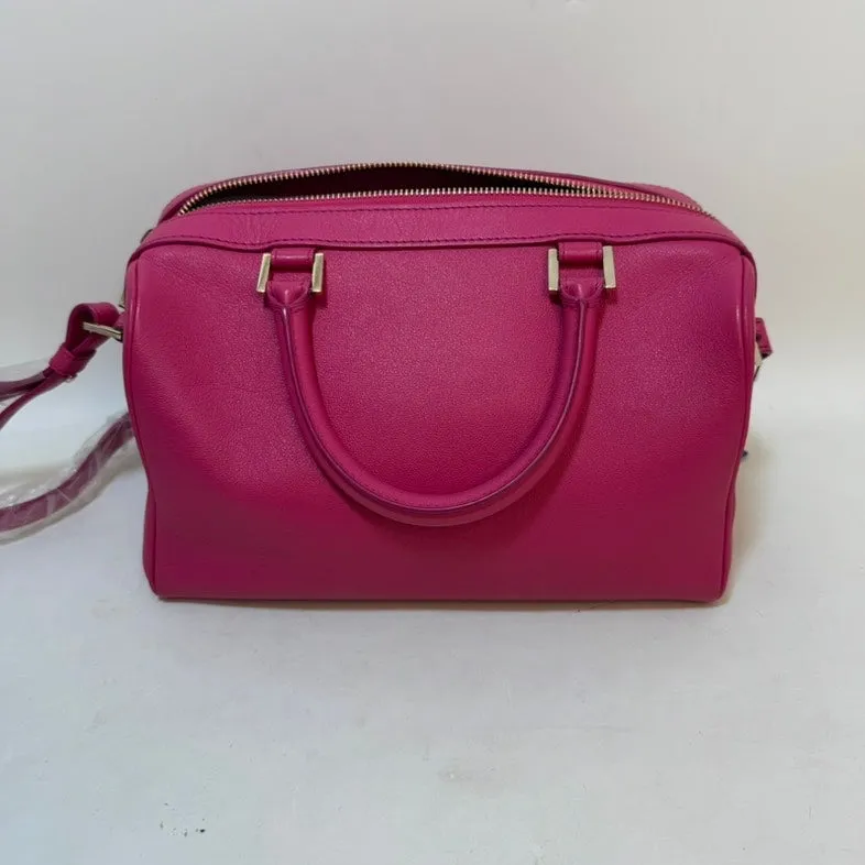 Preloved Delvaux Crossbody Bag Brillant Magenta Leather