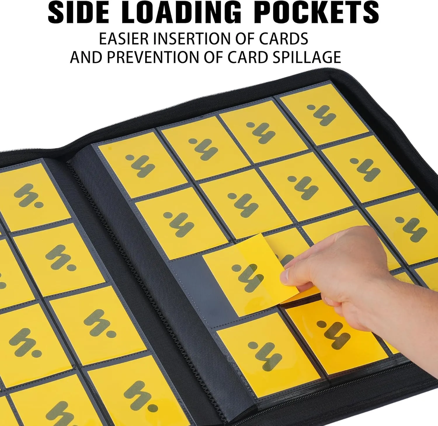 Premium 1000  Pockets Card Binder,16 Pockets Trading Card Binder Ringless Side Loading Trading Card Album Folder for TCG -Red