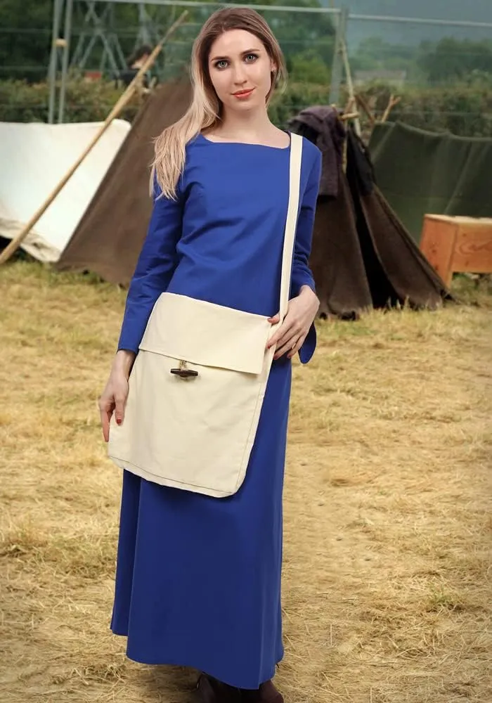 PROCOS Viking Canvas Shoulder Bag, Renaissance Medieval Small Pilgrim Pouch Bag