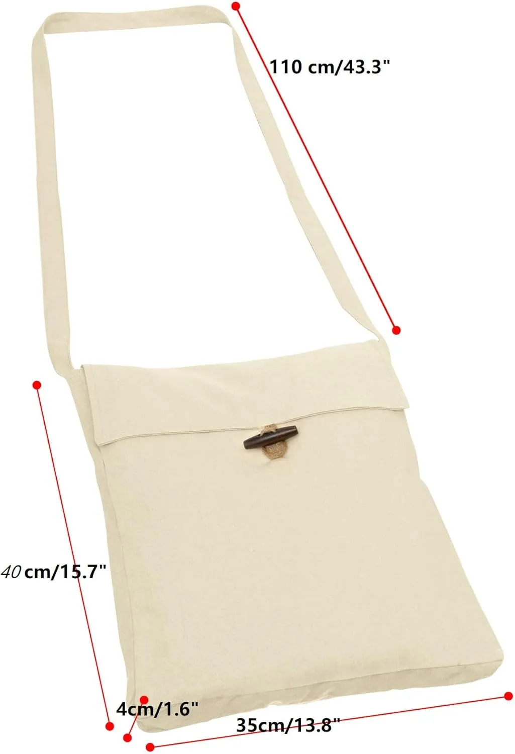 PROCOS Viking Canvas Shoulder Bag, Renaissance Medieval Small Pilgrim Pouch Bag