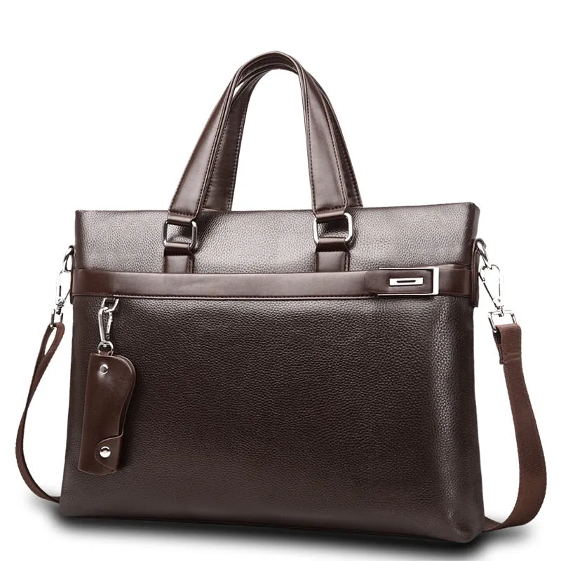 Promotions 2019 New Fashion Bag Men Briefcase PU Leather Men Bags Business Brand Male Briefcases Handbags Wholesale High Quality