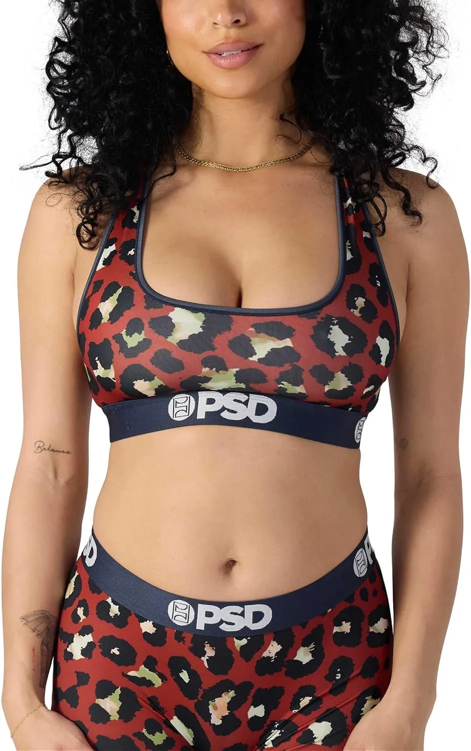 PSD Women's Basic Solid Sports Bra - Racerback Sports Bras for Women with Breathable Microfiber Fabric
