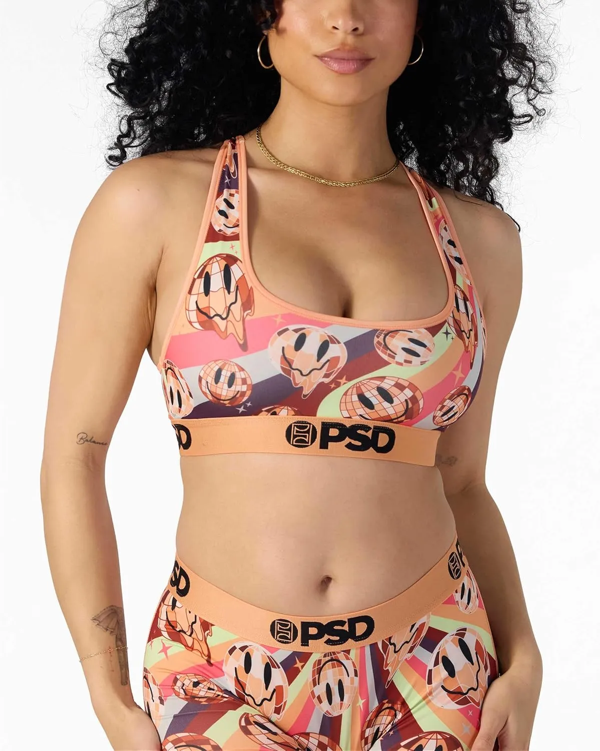 PSD Women's Basic Solid Sports Bra - Racerback Sports Bras for Women with Breathable Microfiber Fabric