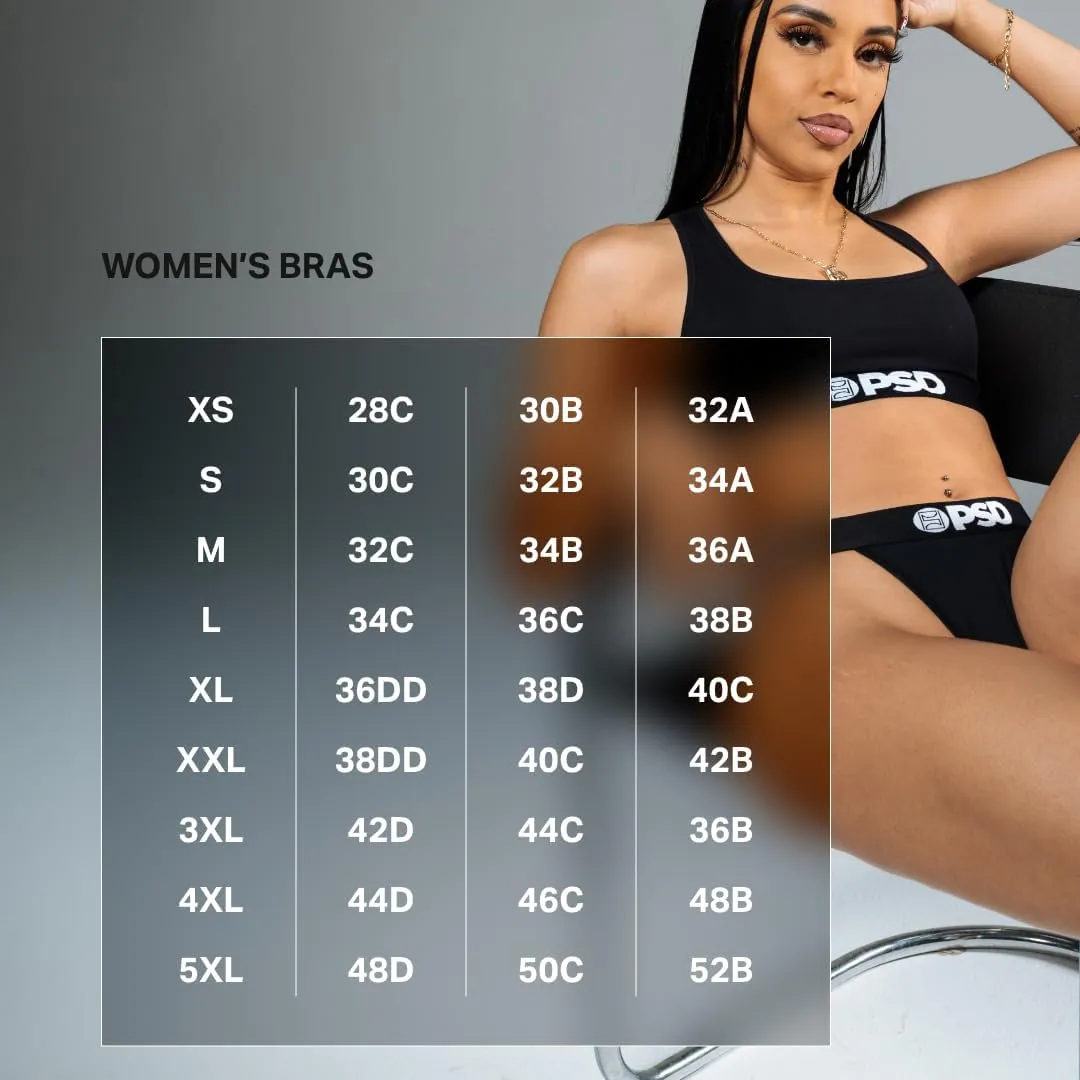 PSD Women's Butterfly Print Sports Bra - Racerback Sports Bras for Women with Breathable Microfiber Fabric