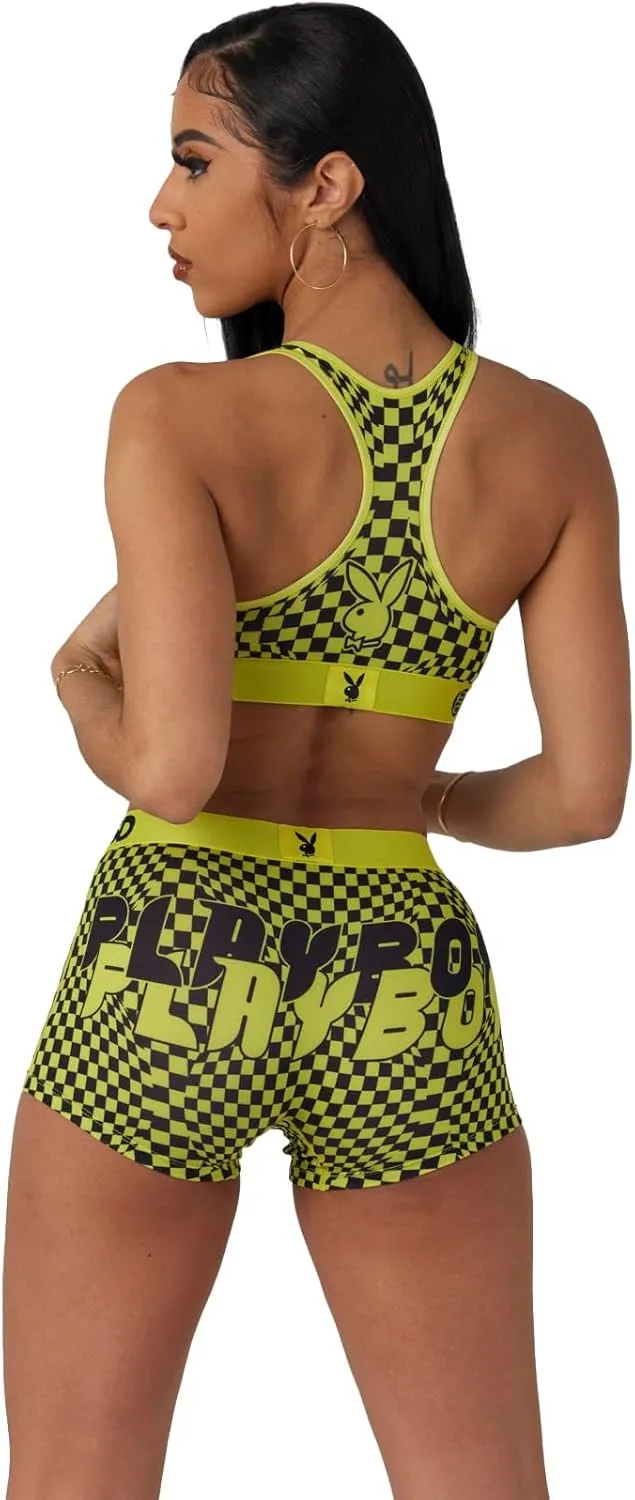 PSD Women's Playboy Sports Bra - Racerback Sports Bras for Women with Breathable Microfiber Fabric
