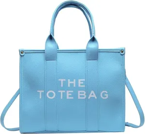 PU Tote Bag for Women Simple Large-Capacity Tote Bag Handbag Zipper Fashion Tote Bag