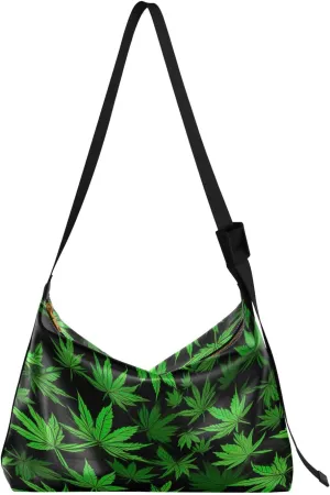 Pumpkin on Black Men Shoulder Bag Leather, Shoulder Bag, Fashion Crossbody Bag