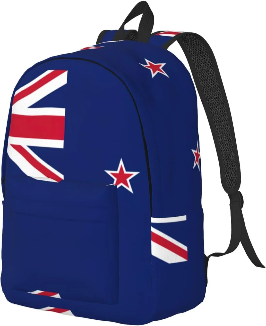 QIN&ZHENG New Zealand Flag Print Personalized Canvas Backpack Stylish Rucksack Novelty Casual Daypack for Travel Work Small