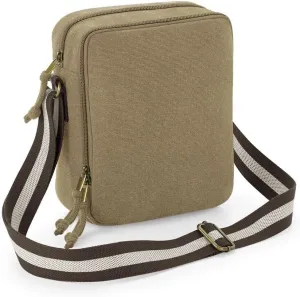 Quadra Vintage Canvas Mini Reporter (QD614) - Ipad Tablet Cross Shoulder Bag - Sahara