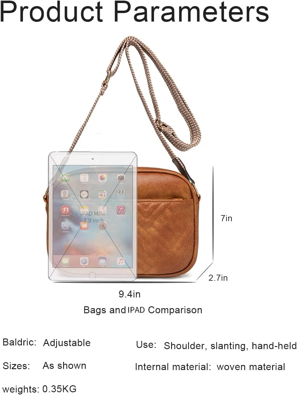 Quilted Crossbody Bags for Women, Vegan Leather Purses Small Shoulder Handbags with Strap Women's Handbags Trendy