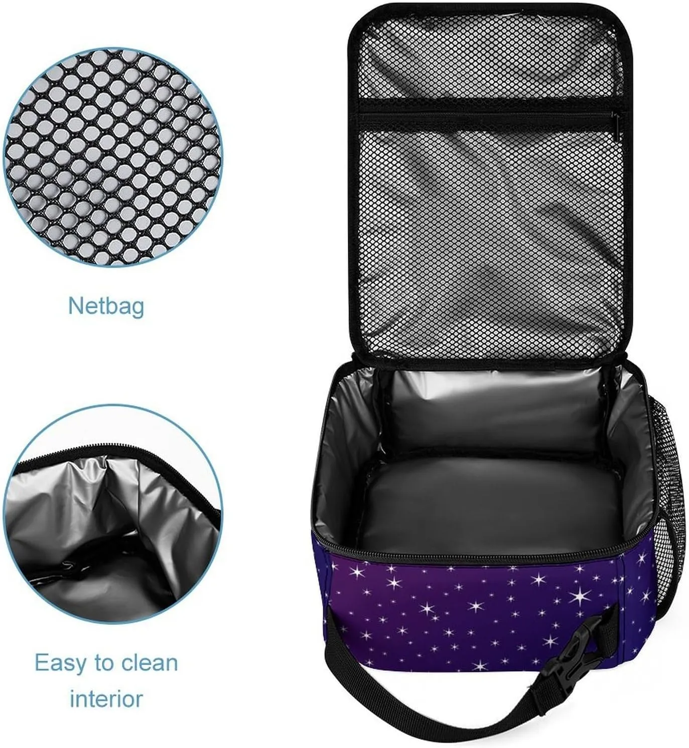 Raccoon Backpack with Lunch Box & Pencil Case, 16 Inch Cute Raccoons Themed Bookbag, Adjustable Lightweight Large Capacity, Colorful Daily Casual Animal Purple Backpacks Set with Lunch Bag