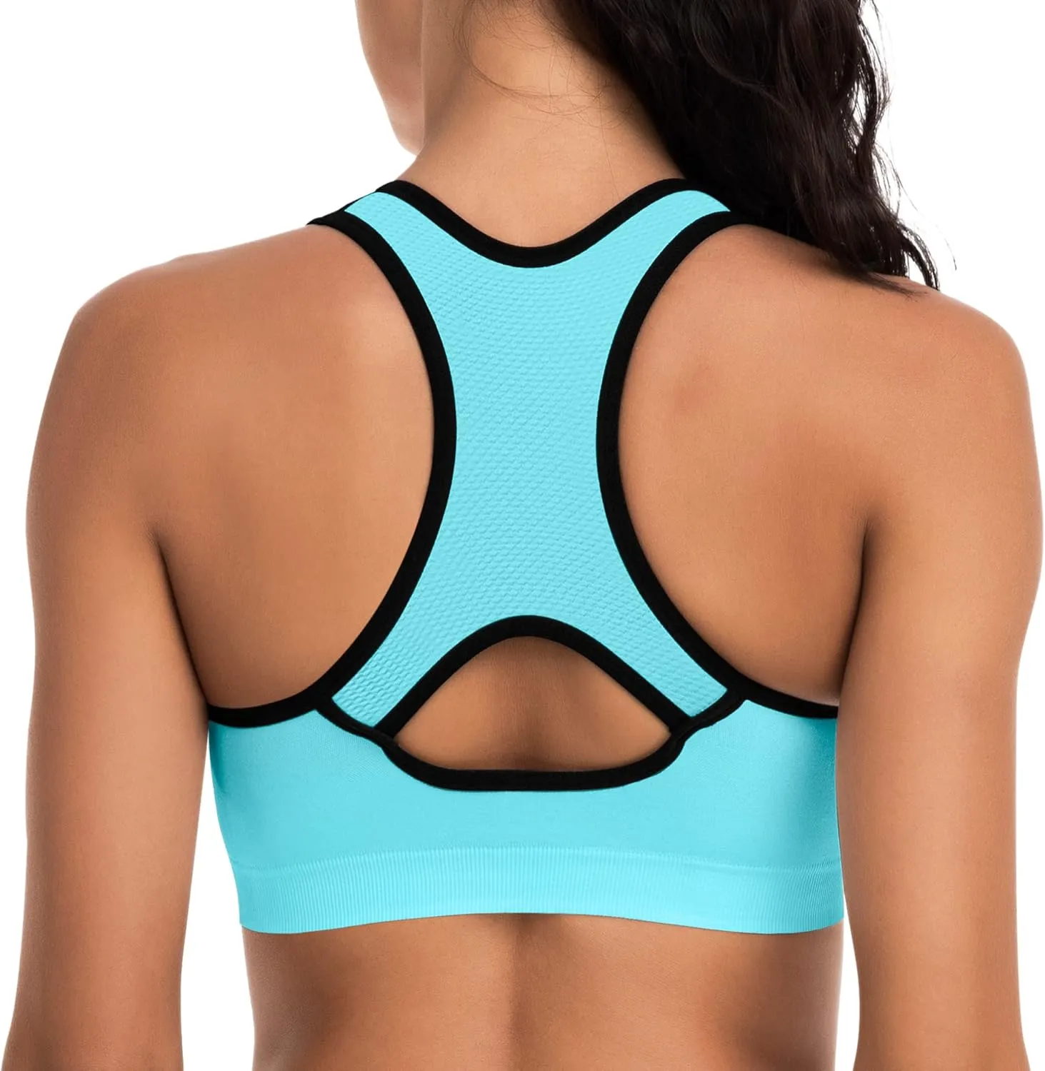 Racerback Sports Bras for Women with Pads - High Impact Athletic Tank Tops for Yoga and Workout Brassieres Bra