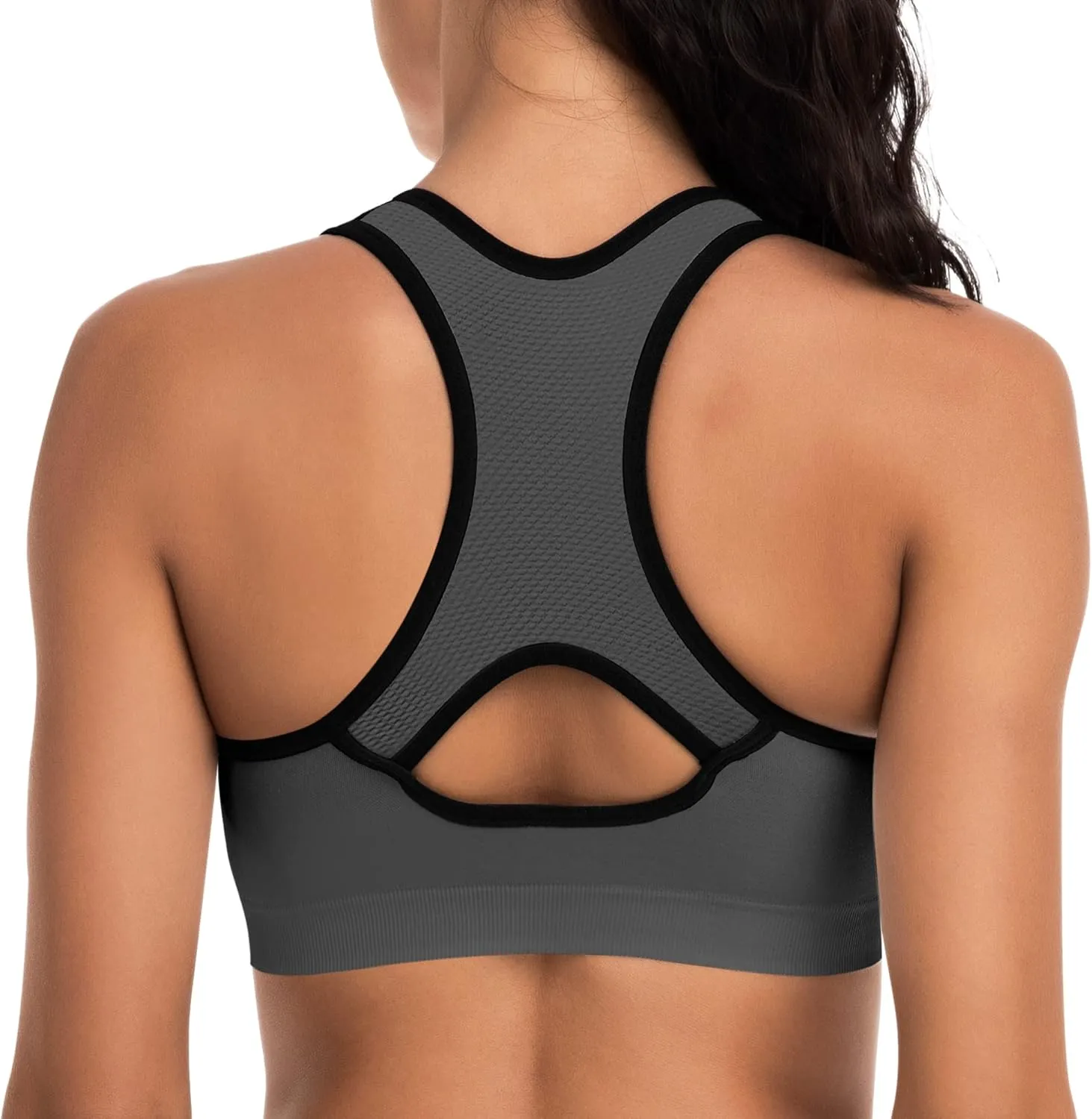 Racerback Sports Bras for Women with Pads - High Impact Athletic Tank Tops for Yoga and Workout Brassieres Bra
