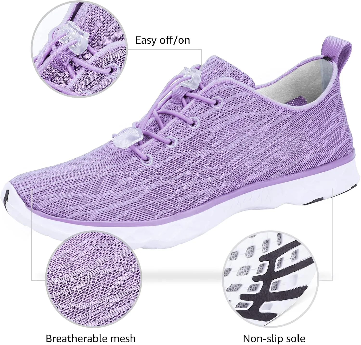 Racqua Women Men Breathable Mesh Water Shoes