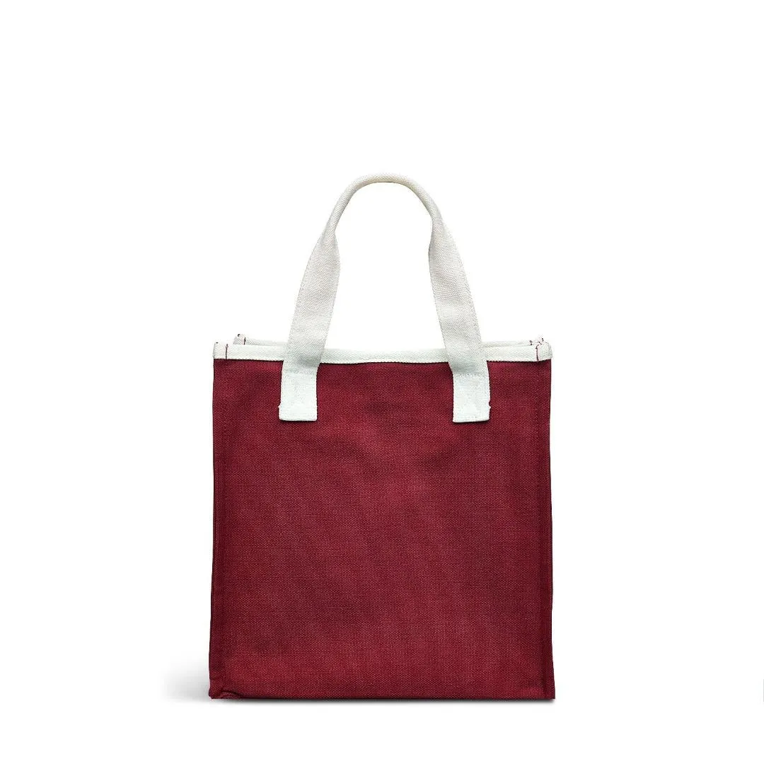 Radley Abstract Rose Small Open Top Grab Bag - Cranberry