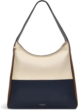 RADLEY London Lisson Grove Colourblock Women’s Large Leather Shoulder Bag, Oat Milk