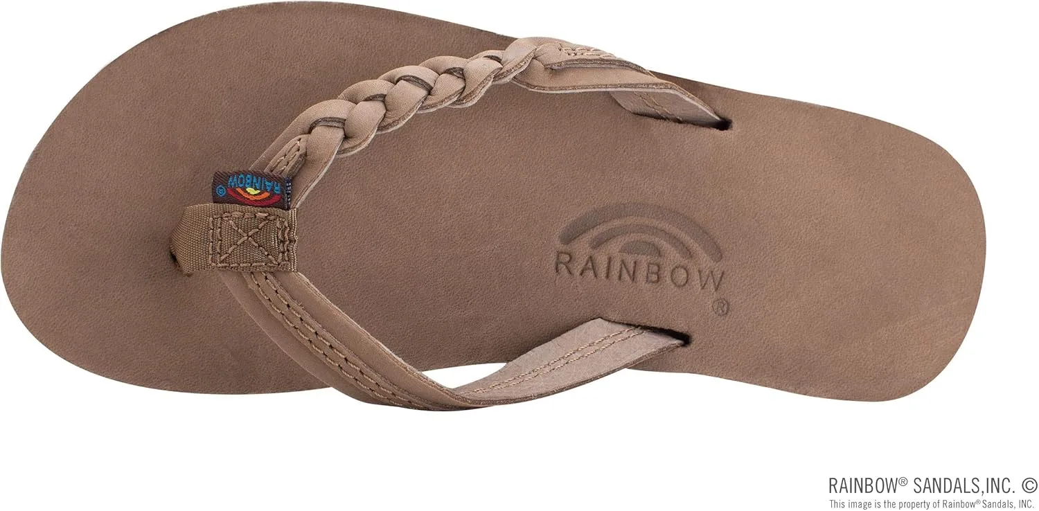 Rainbow Sandals Kid's Single Layer Premier Leather Flirty Braidy