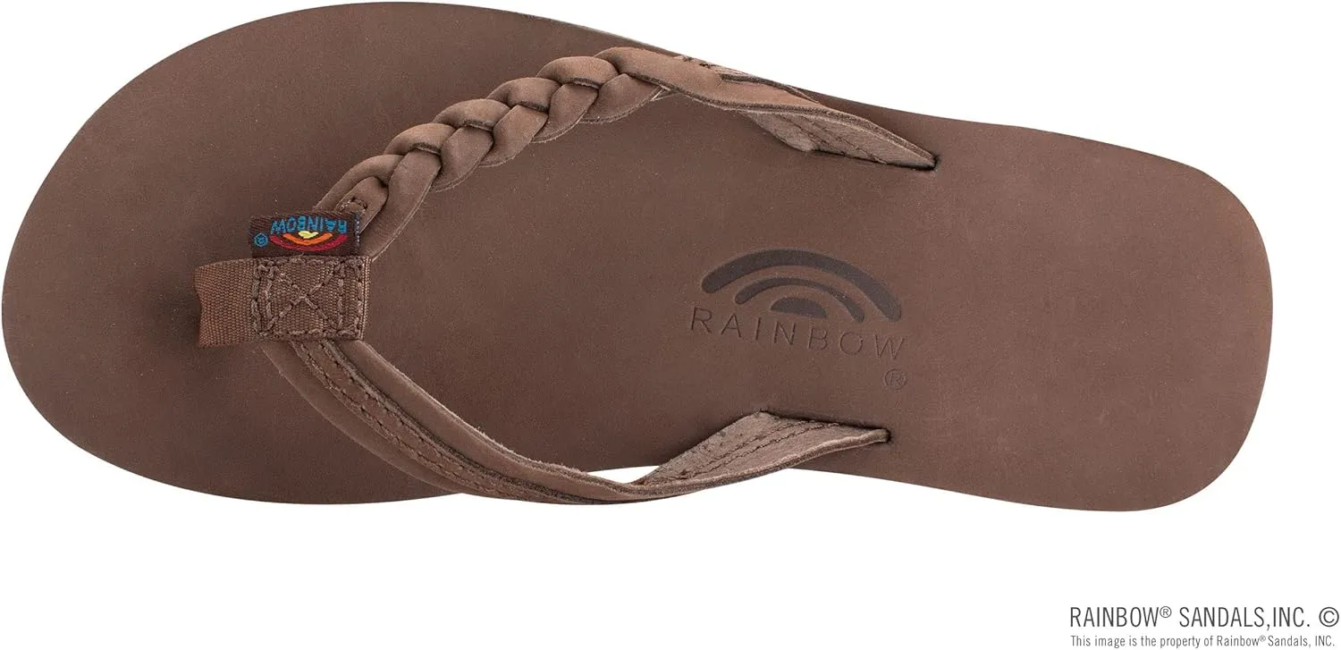 Rainbow Sandals Kid's Single Layer Premier Leather Flirty Braidy