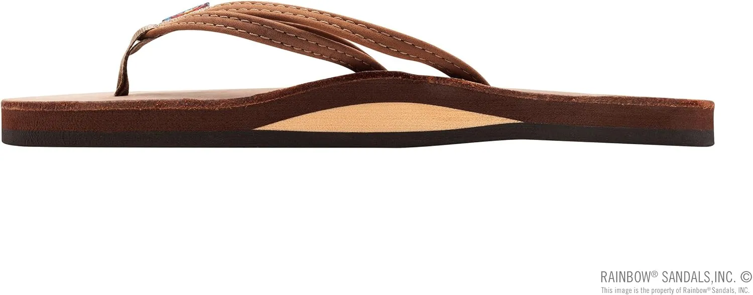 Rainbow Sandals Ladies The Sand Piper Luxury Leather - Single Layer Arch w/Double Narrow 1/3" Strap