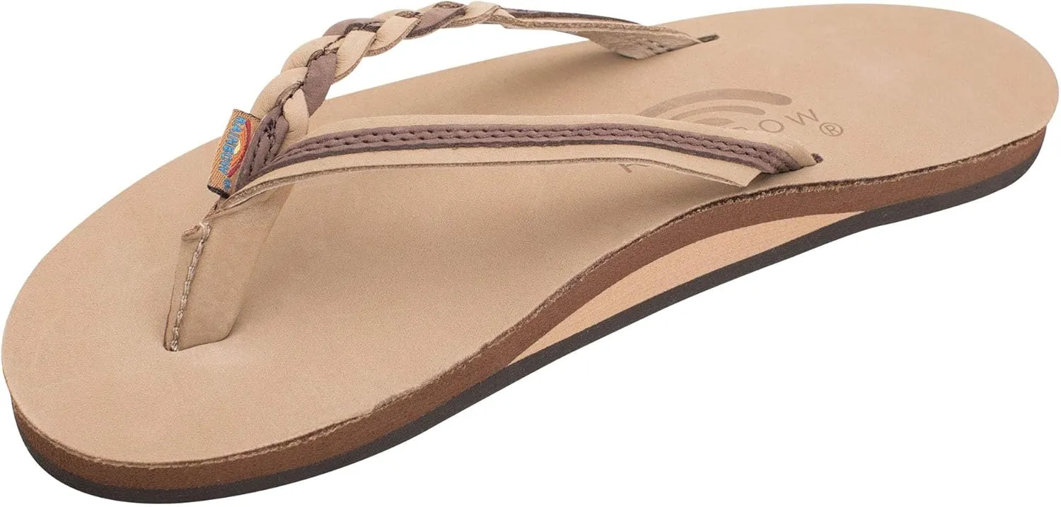 Rainbow Sandals Women’s Flirty Braidy Premier Leather w/Single Braided Strap