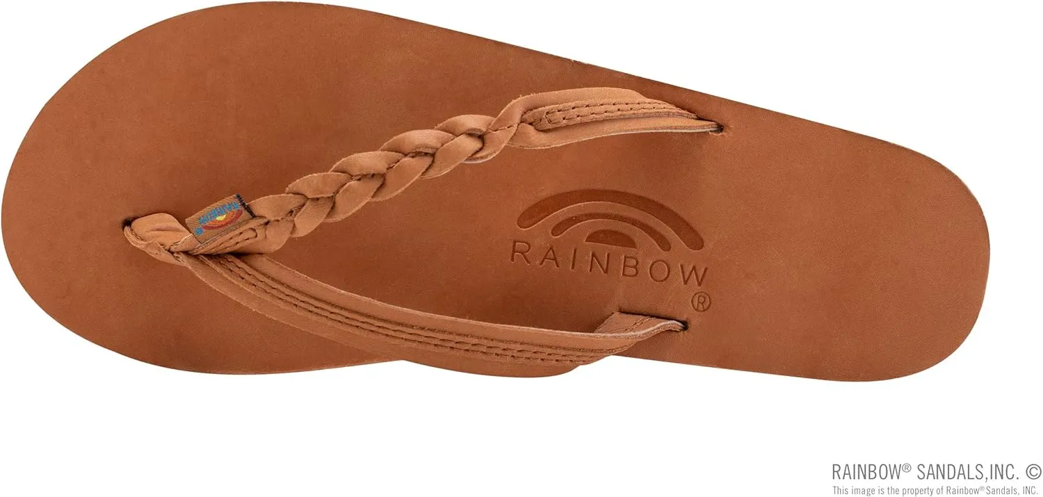Rainbow Sandals Women’s Flirty Braidy Premier Leather w/Single Braided Strap