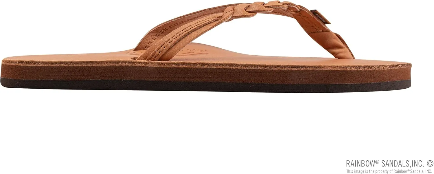 Rainbow Sandals Women’s Flirty Braidy Premier Leather w/Single Braided Strap