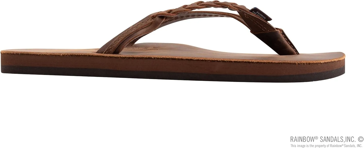 Rainbow Sandals Women’s Flirty Braidy Premier Leather w/Single Braided Strap