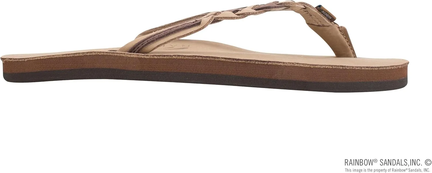 Rainbow Sandals Women’s Flirty Braidy Premier Leather w/Single Braided Strap