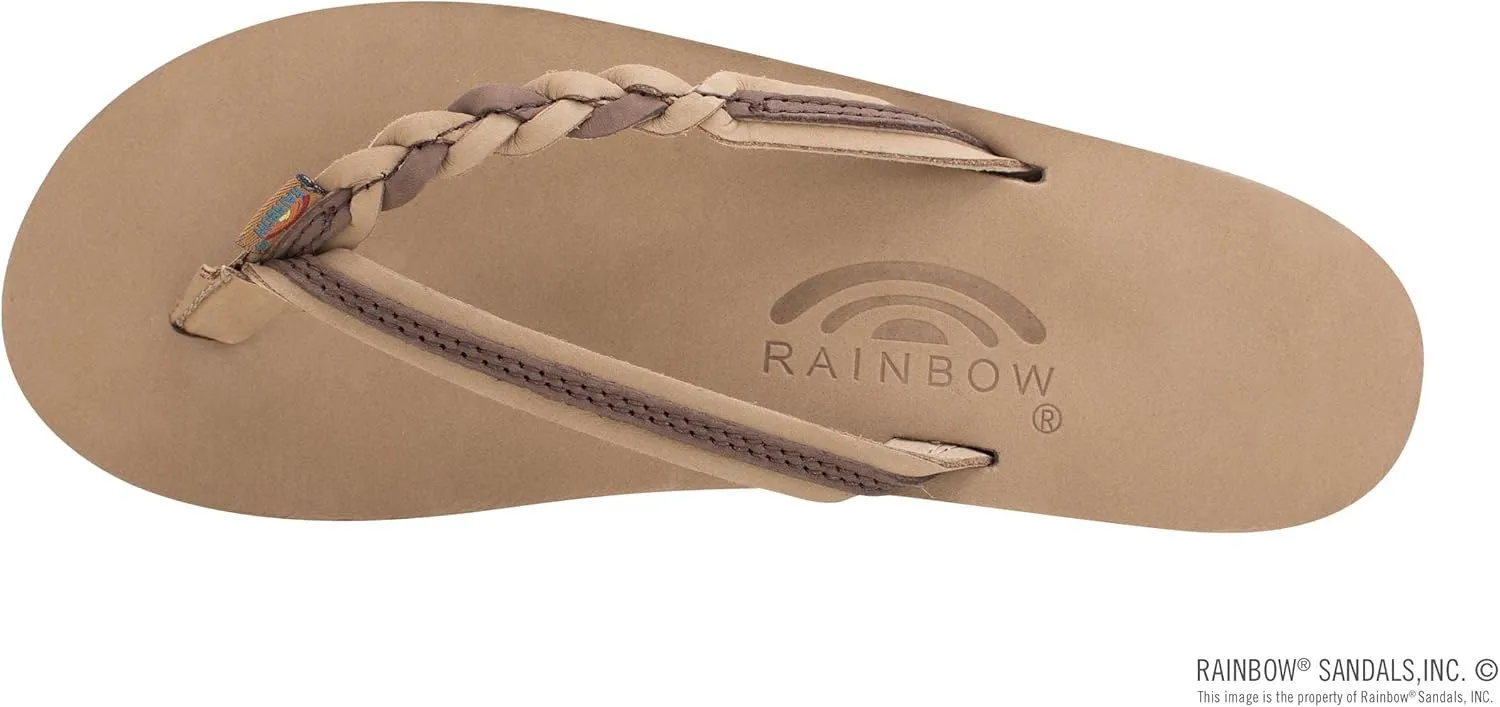 Rainbow Sandals Women’s Flirty Braidy Premier Leather w/Single Braided Strap