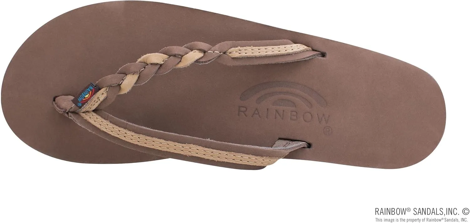 Rainbow Sandals Women’s Flirty Braidy Premier Leather w/Single Braided Strap
