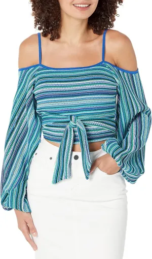 Ramy Brook Women's Ziva Crochet Long Sleeve Top